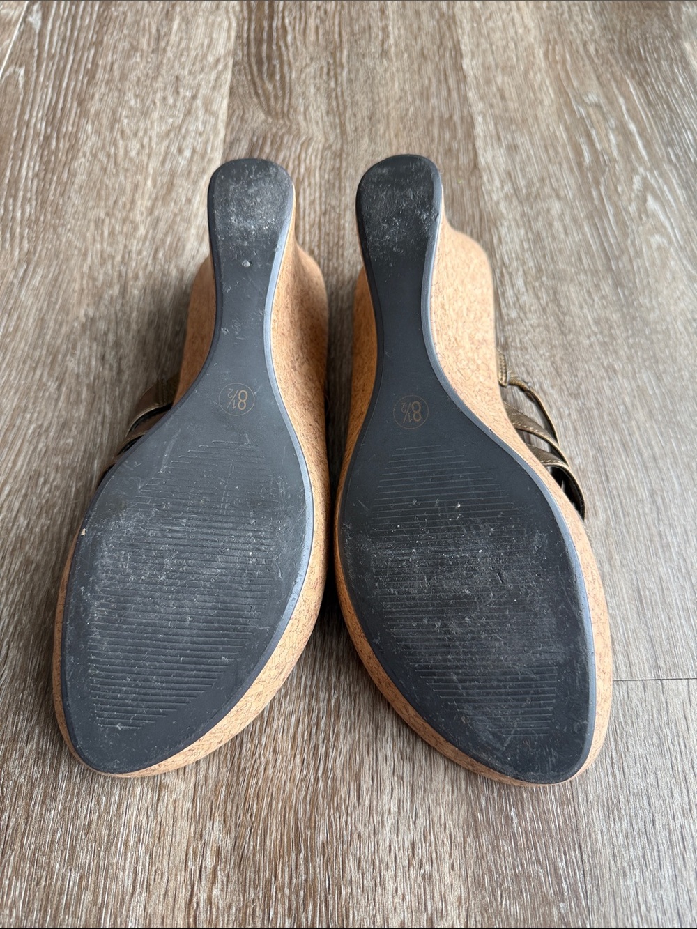 White Mt Bronze Y2K Wedge Sandals - Picture 8 of 8